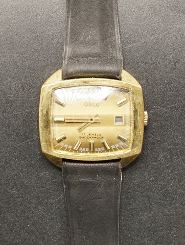 Armbanduhr osco leder vintage - osco,