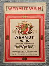 Old Label Bottle Wine Vermouth