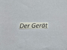 Der Gerät Aufkleber, versch