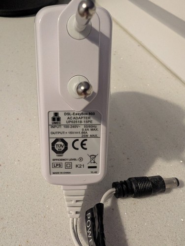 Dsl easybox 803 - netzteil, ac