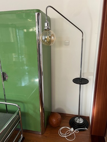 Chrom stehlampe aus 30er - chrom,