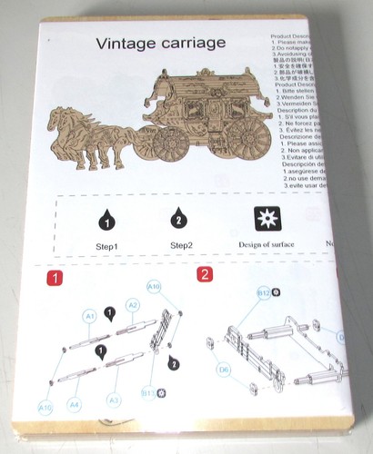 Holzpuzzle kutsche mit - 3d,