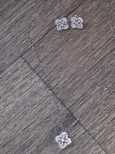 Schmuckset kleeblatt edelstahl - schmuckset,