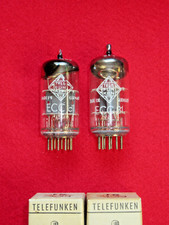Matched pair ECC81 TELEFUNKE RAUTE 45° NOS NEU Röhre Tube NEW DIAMOND Valve