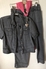 Hosenanzug mit Tuch - Vittoria Verani -Grau - Größe 38