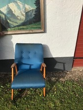 Vintage 60er Jahre Sessel stylisch blau Dänemark mid century