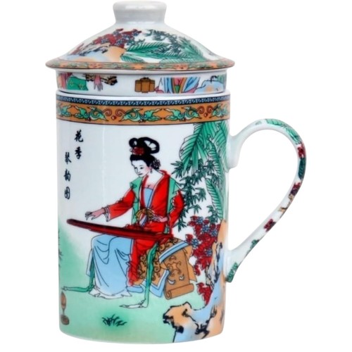 Keramik teetasse mit deckel - teetasse, +