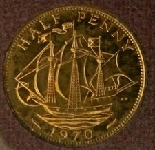 Großbritannien half penny