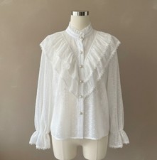 Rüschenbluse weiß spitze