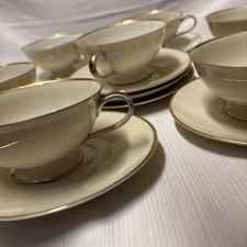 hutschenreuther Selb Bavaria Germany service porzellan Elfenbein Creme Goldrand