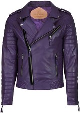 Neu herren lederjacke - lederjacke, lila
