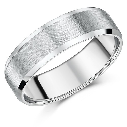 Platin ring flach court - flach, &