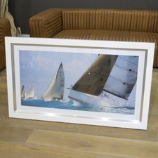 WANDBILD SEGELYACHT ALU RAHMEN SCHIFF MARITIM BILDERRAHMEN SEGELBOOT FARBDRUCK