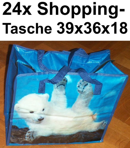24x shoppingtasche eisbär - shoppingtasche,