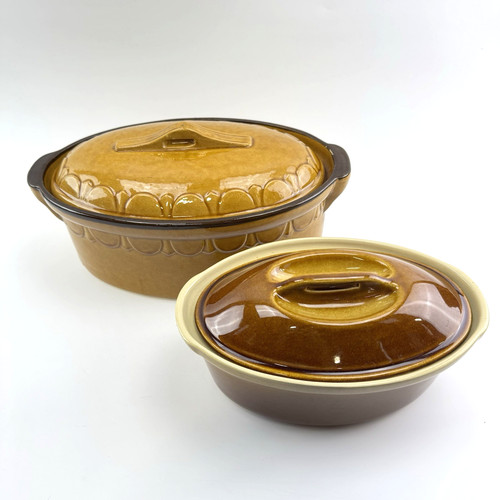 70er keramik terrinen set - terrinen,