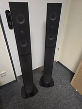 Paar Teufel L 220 FR 2-Wege Stand Lautsprecher LT2 140W Satellit Glasfuß schwarz