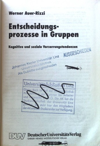 Entscheidungsprozesse - , in