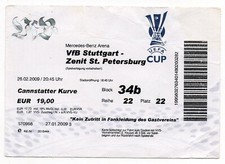 Ticket EC VfB Stuttgart - FC Zenit St. Petersburg 26.02.2009