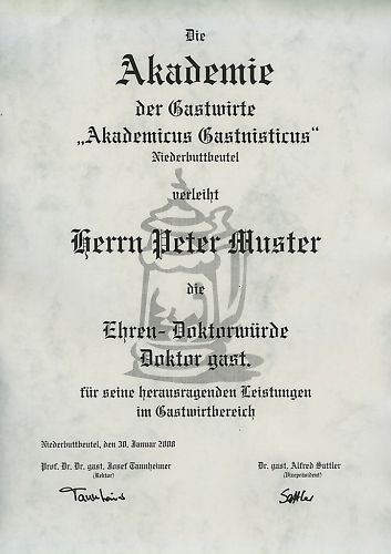 Diplom urkunde ehren doktor - diplom,
