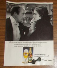 Seltene Werbung HOLSTEN PILSENER Hans Albers & Sybille Schmitz 1988