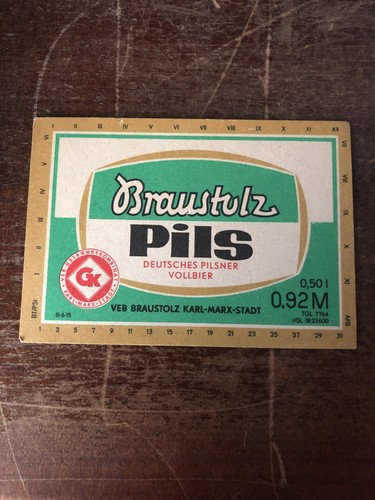Bieretikett brauerei braustolz - bieretikett,