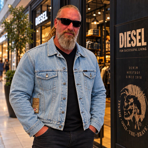 Diesel jeansjacke basic line - jeansjacke,