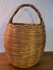 Großer Deco-Korb Bambuskorb, Flechtkorb, Mehrzweckkorb, mit Henkel