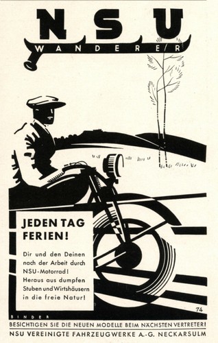 Motorrad nsu wanderer reklame - motorrad,