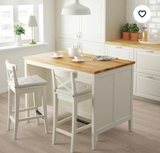 Kücheninsel TORNVIKEN  mit 4 EKEDALEN Stühlen (IKEA) - guter Zustand
