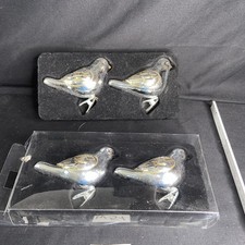 Christbaumschmuck 4 Stück Glas Vogel Weihnachtsschmuck