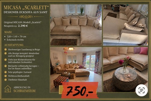 Micasa scarlett ecksofa samt - micasa,