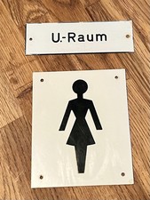 Türschilder Unterrichtsraum Damentoilette DDR