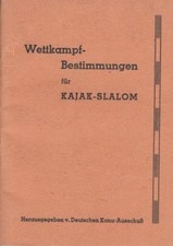 Wettkampf-Bestimmungen Kajak-Slalom - 20er Jahre - Sehr selten!!!