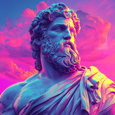 Wandtattoo Aufkleber Gott Zeus Vaporwave Wandaufkleber