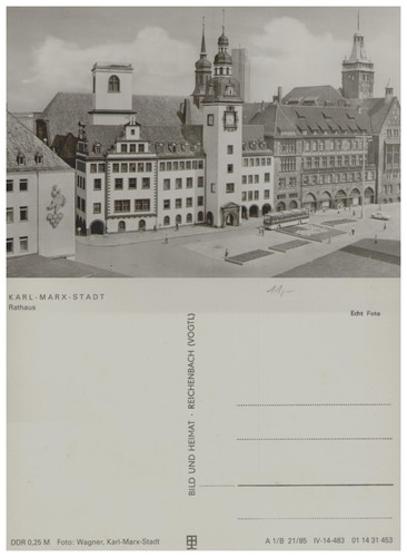 Ansichtskarte karl marx stadt - ansichtskarte, karl-marx-stadt