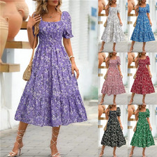 Langes Swing-Stretchkleid