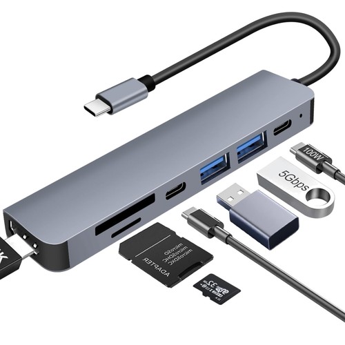 Vemfay usb hub 7in1 mit - hub,