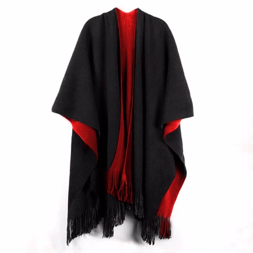 Strickschal poncho cape umhang - poncho,