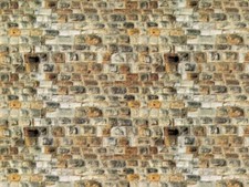 Vollmer 47363 Mauerplatte Sandstein aus Karton, 25 x 12,5 cm, Spur N