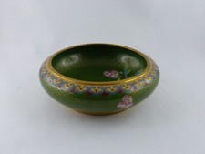 Vintage Cloisonne Schale, China Emaille Blumen, Ø ca. 13 cm