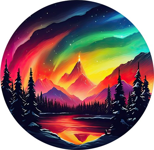 Sticker nordlicht - 3x,