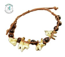 Armband Wolfzähne Männer Jagd Jäger Stärke Talisman Glücksbringer Geschenkidee