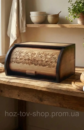 Holz brotkasten aus buche - holz,