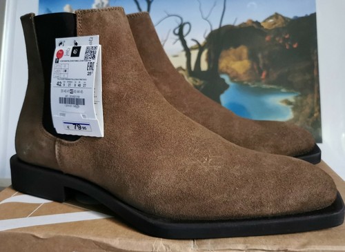 Zara chelsea boots leder - zara,