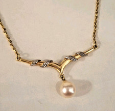 Friedrich SPEIDEL Pforzheim vintage Collier Kette Gold 333 Bicolor GG WG