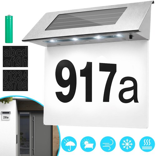 Led solar hausnummernleuchte - solar,