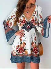 Damenkleid Boho-Vintage-Stil