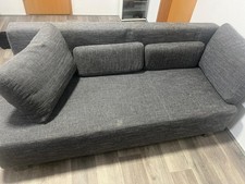 Schlafcouch Bettsofa mit Bettkasten, Grau