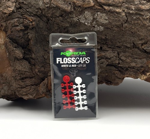 Korda floss caps white - korda, white/red