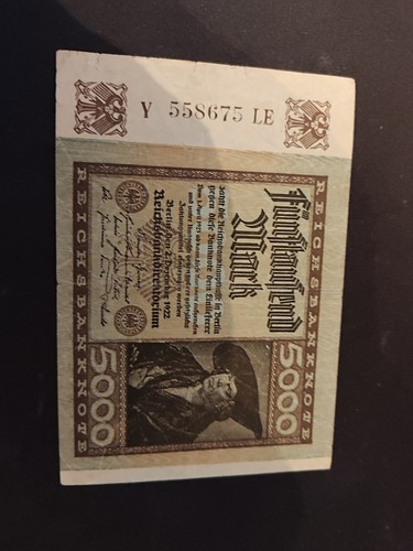 Reichsbanknote 5000 mark - reichsbanknote,
